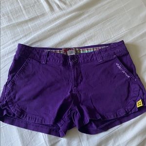 Under Armour Purple Zipper Shorts